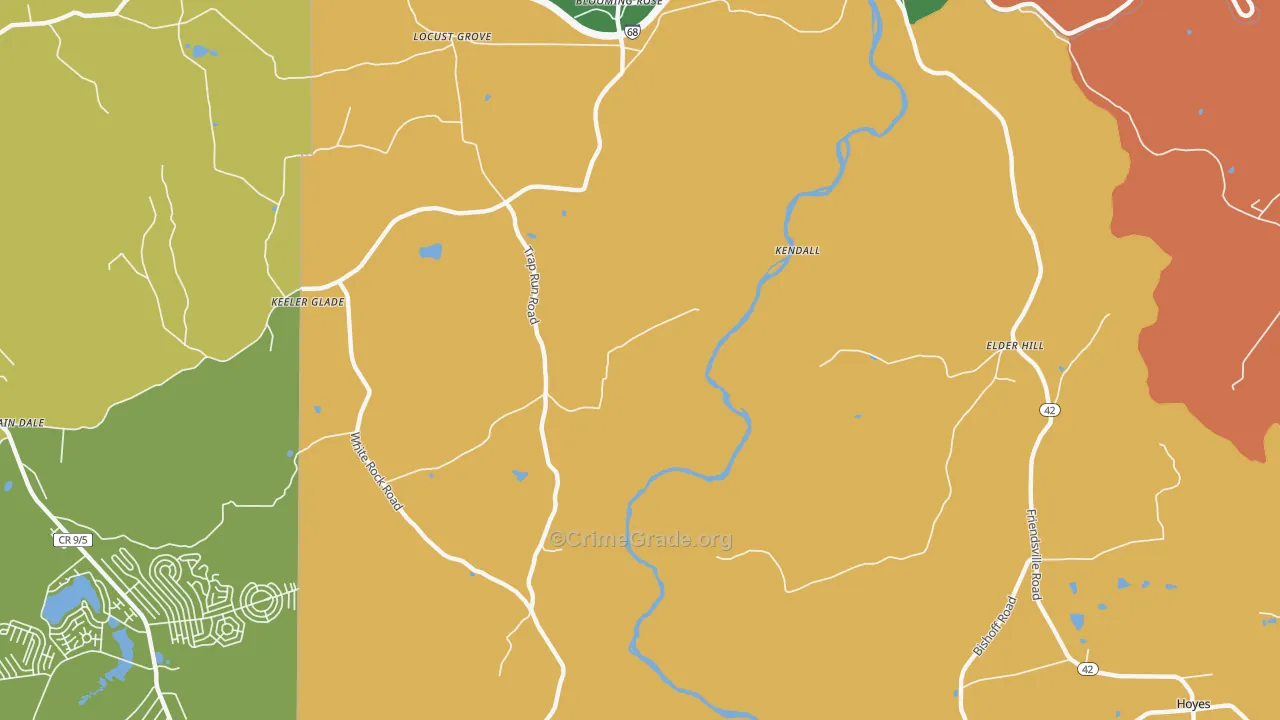Hoyes, MD Map of Theft Rates