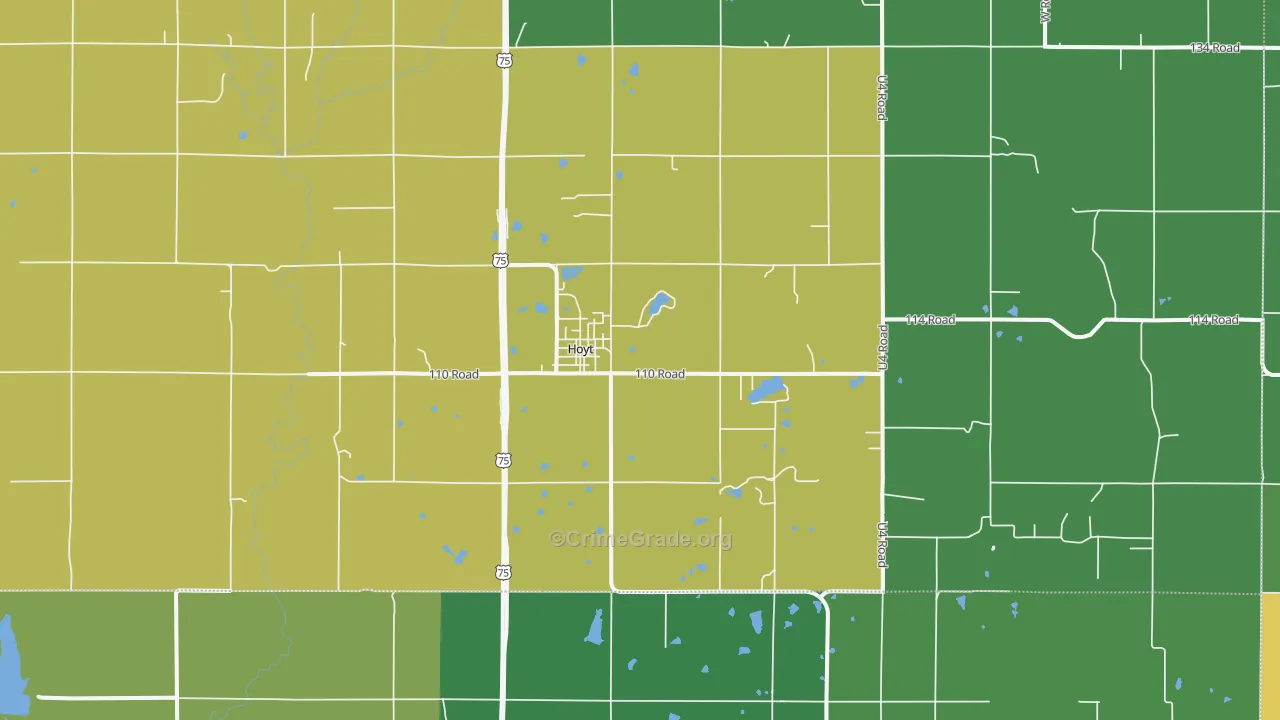 Hoyt, KS Map of Theft Rates