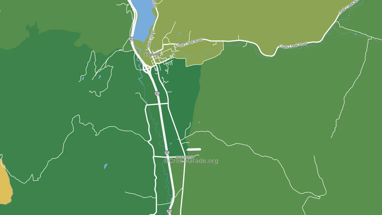 Hoytsville, UT Map of Theft Rates
