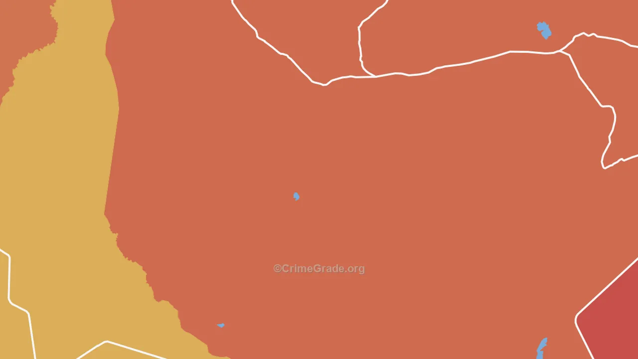 Huachuca Terrace, AZ Map of Theft Rates