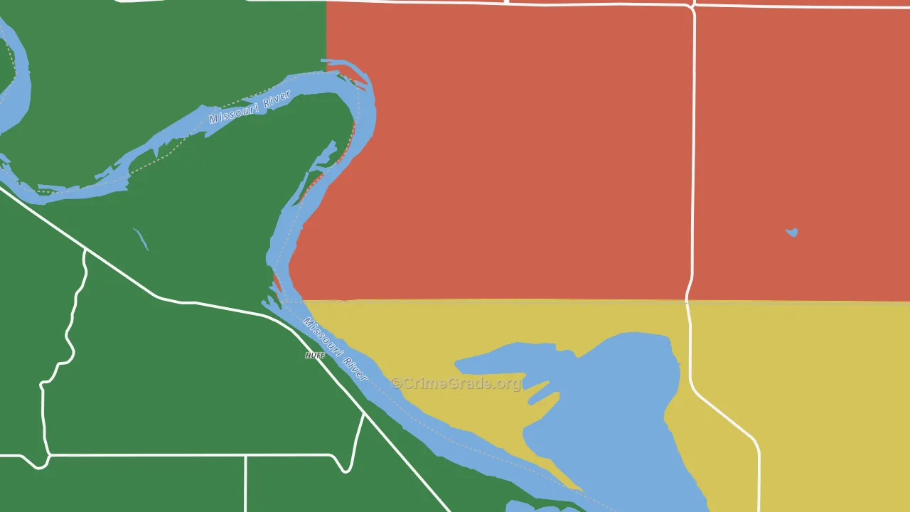 Huff, ND Map of Theft Rates