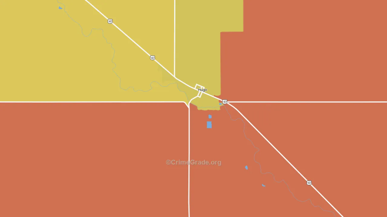 Hugo, CO Map of Theft Rates
