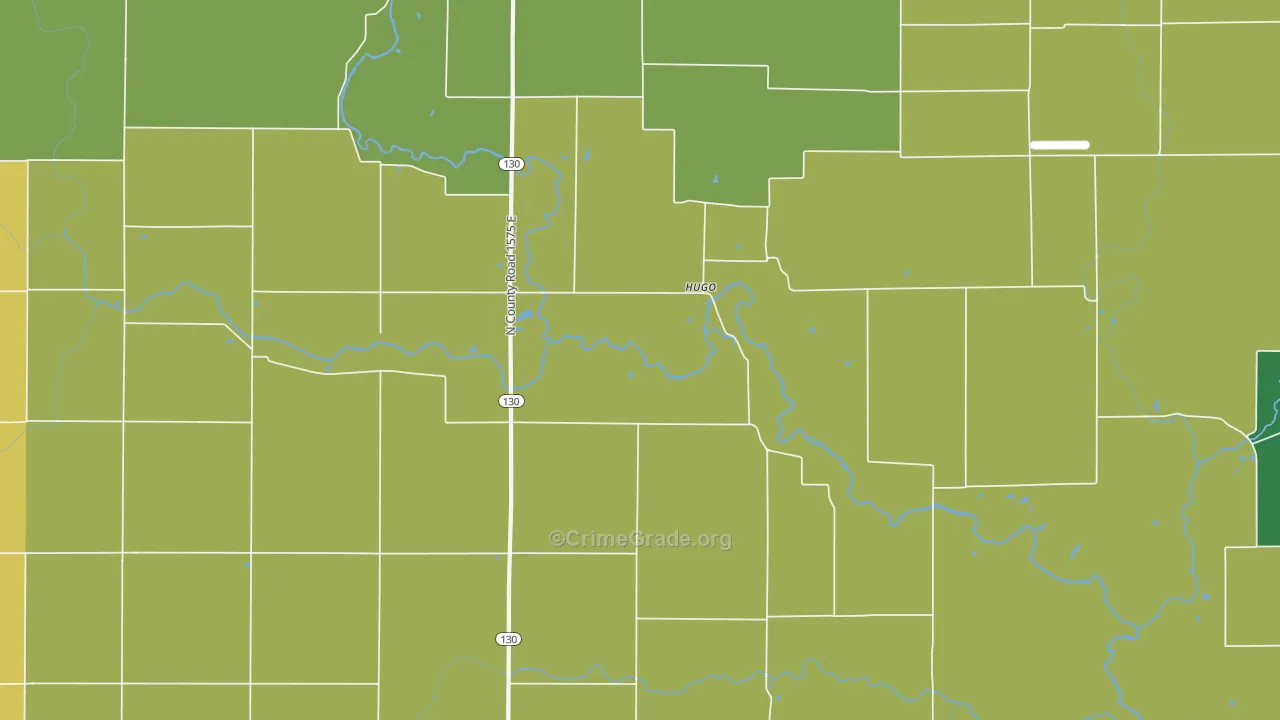 Hugo, IL Map of Theft Rates