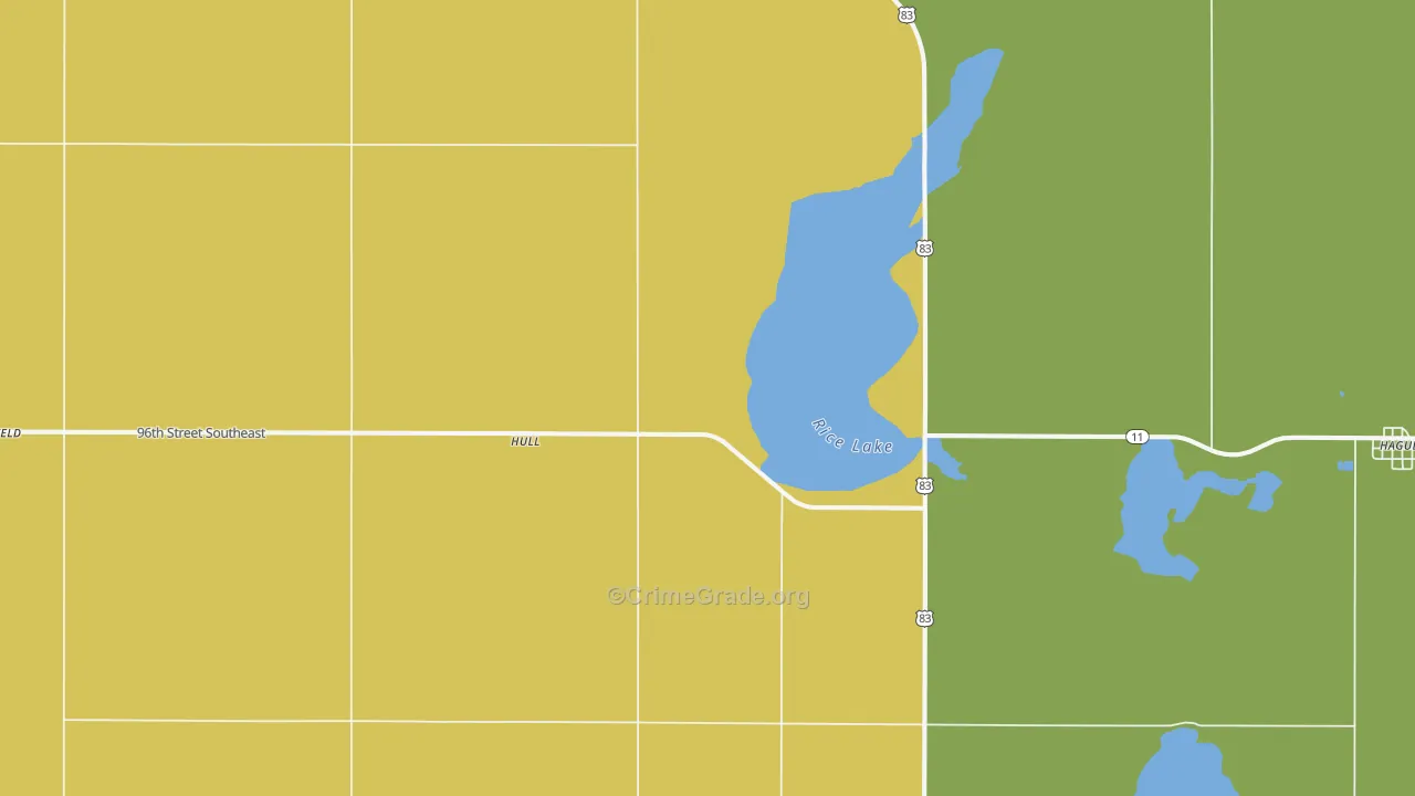 Hull, ND Map of Theft Rates