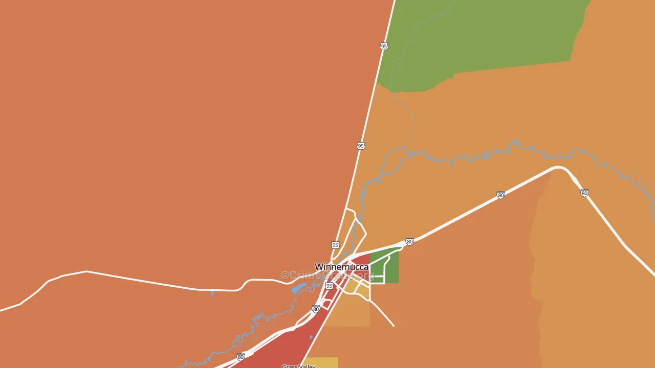 Humboldt County, NV Map of Theft Rates
