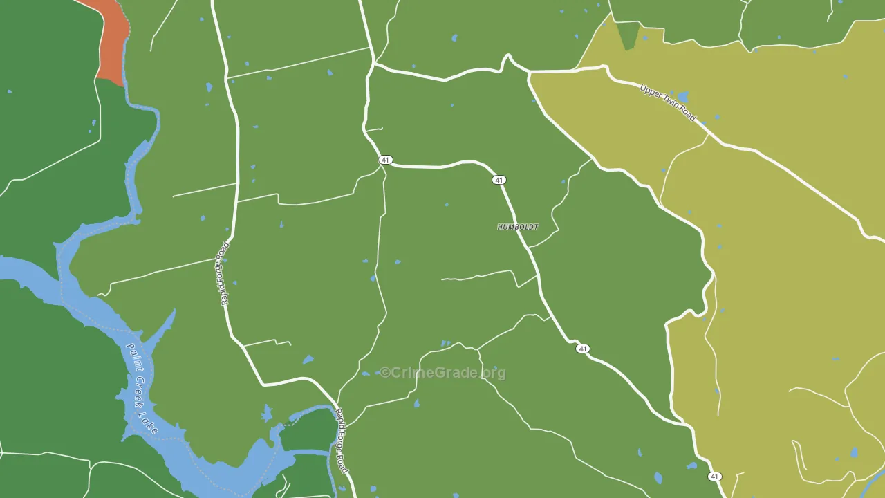 Humboldt, OH Map of Theft Rates