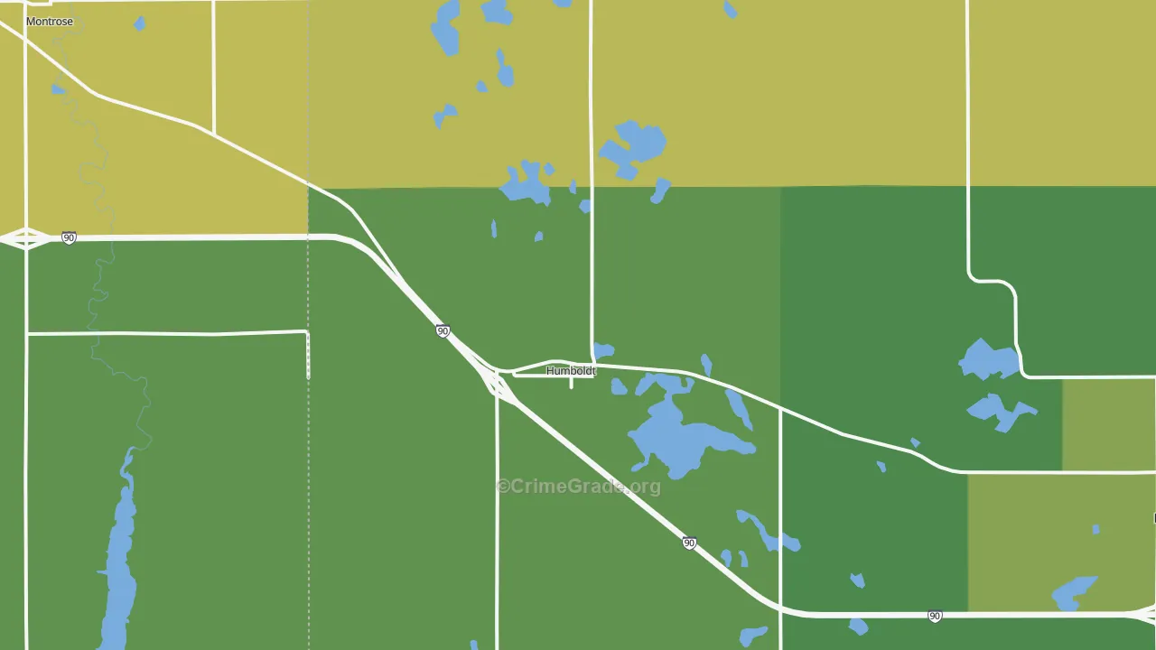 Humboldt, SD Map of Theft Rates