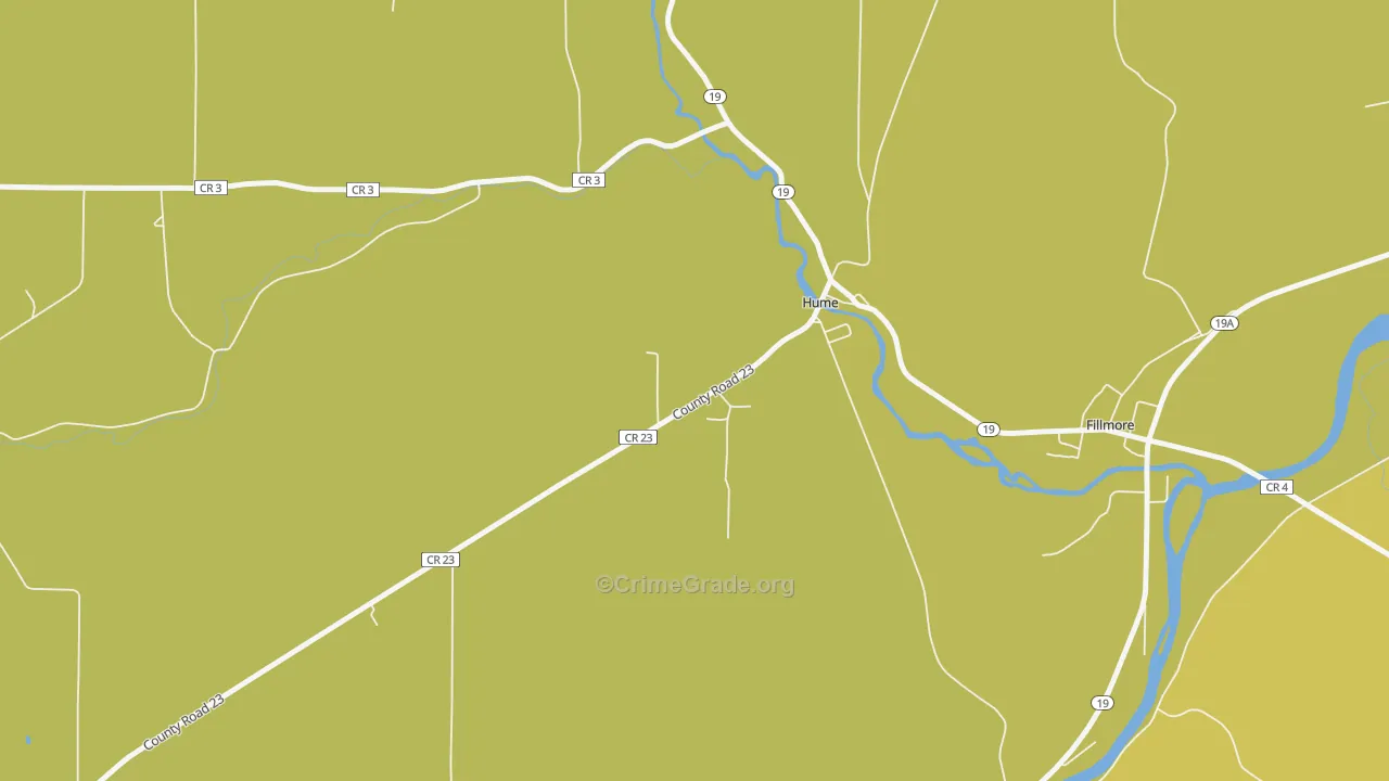Hume, NY Map of Theft Rates