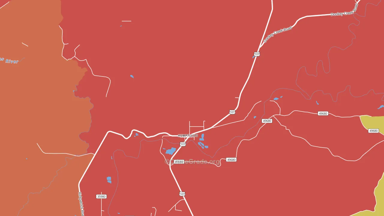 Humptulips, WA Map of Theft Rates