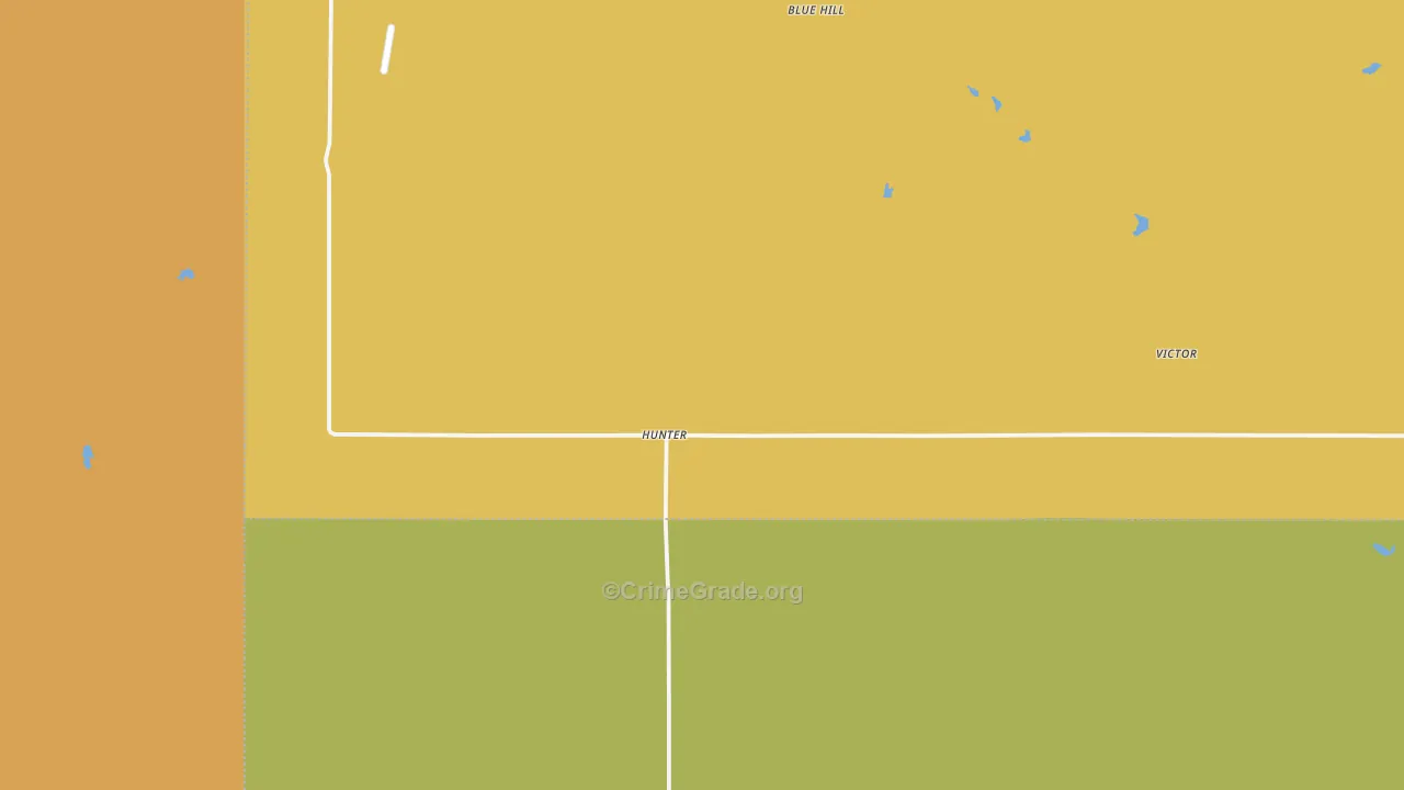 Hunter, KS Map of Theft Rates