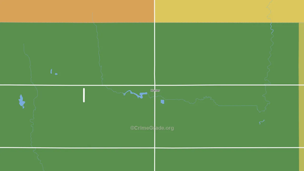 Hunter, ND Map of Theft Rates