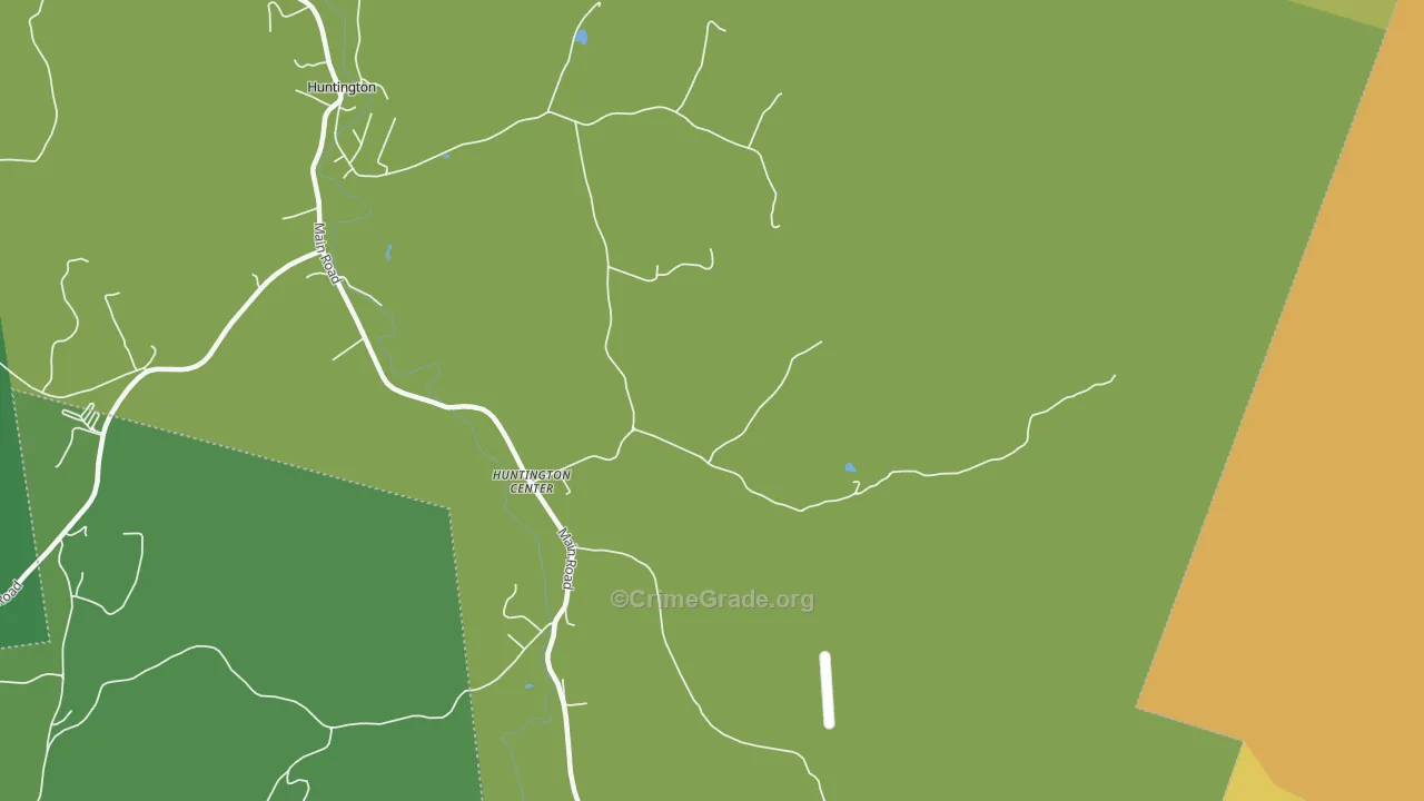 Huntington Center, VT Map of Theft Rates