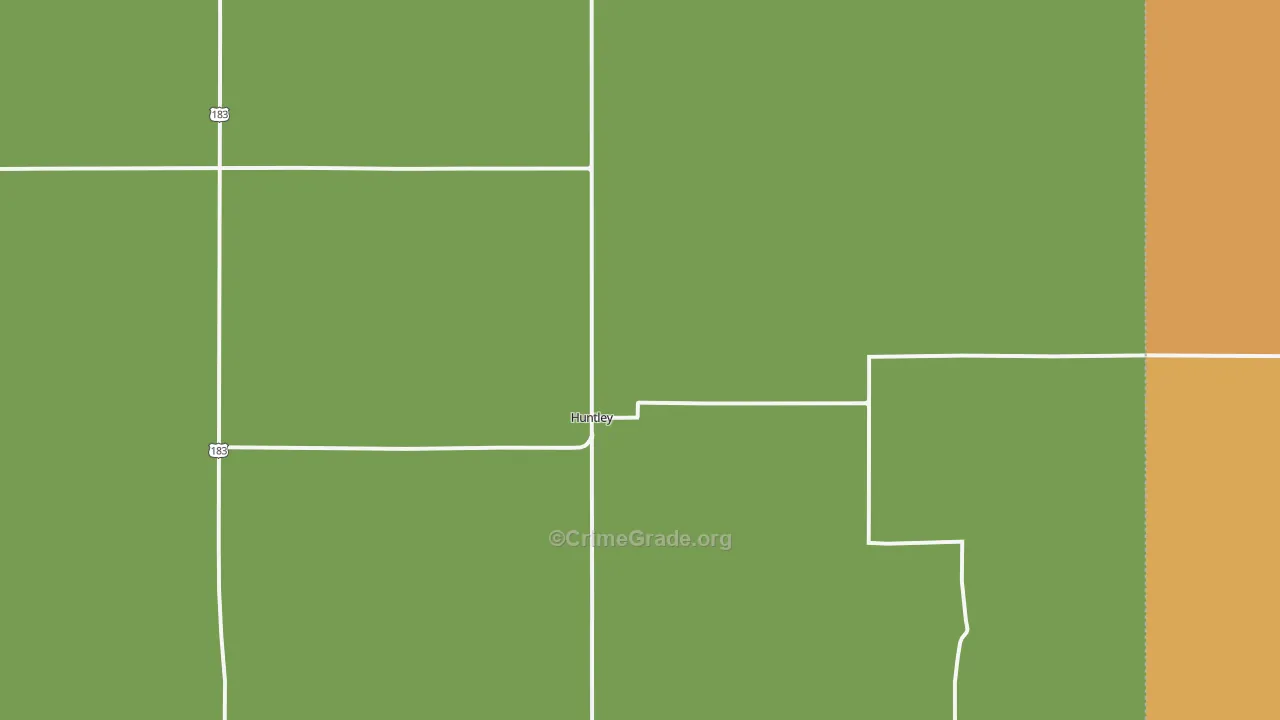 Huntley, NE Map of Theft Rates