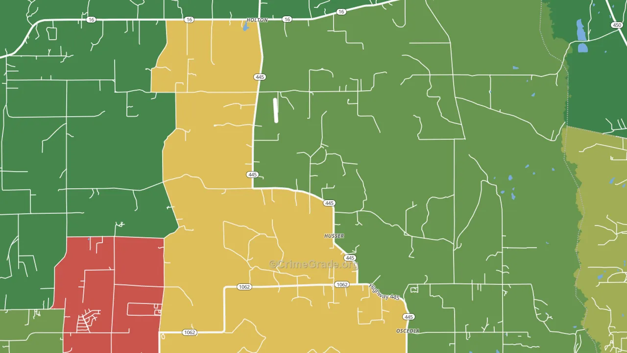 Husser, LA Map of Theft Rates