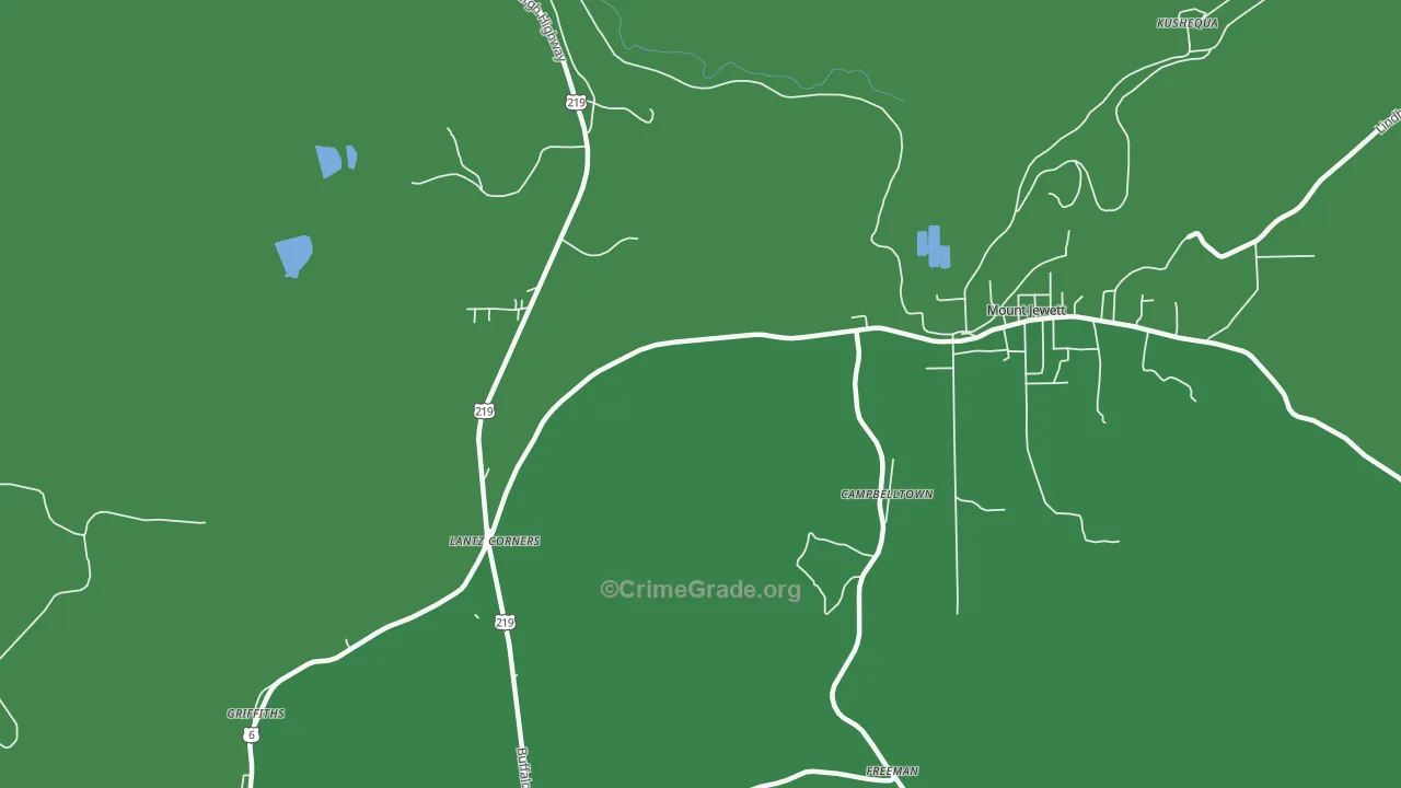 Hutchins, PA Map of Theft Rates
