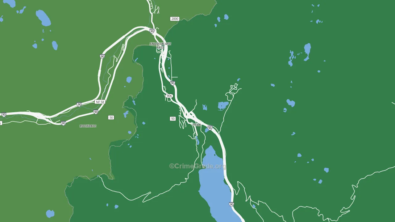 Hyak, WA Map of Theft Rates