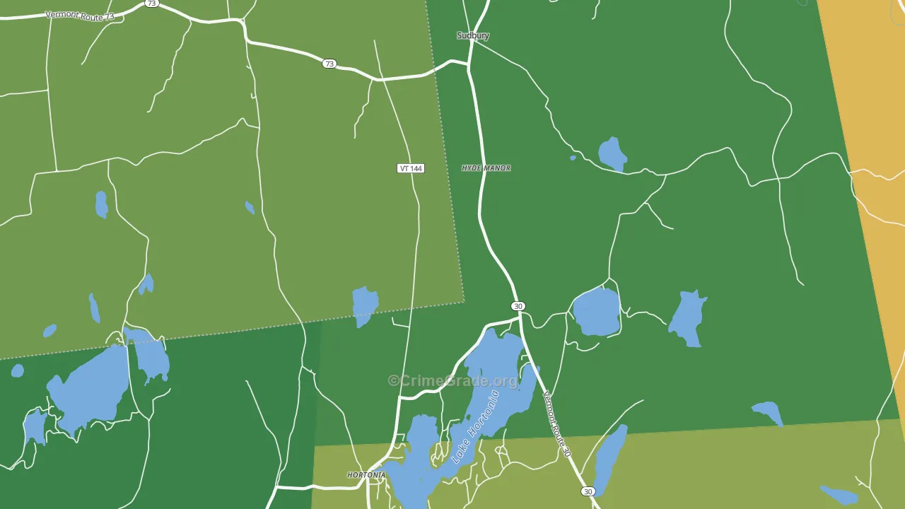 Hyde Manor, VT Map of Theft Rates