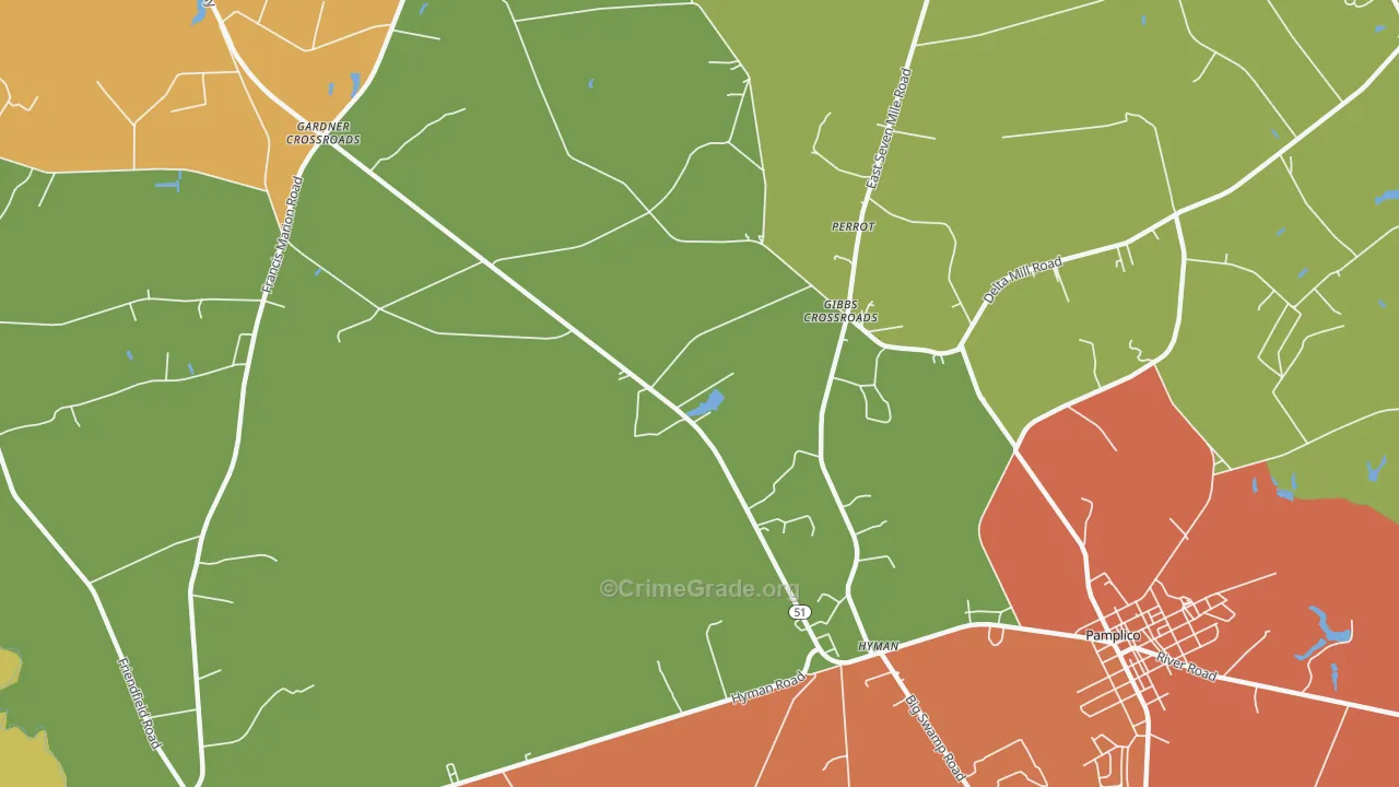 Hyman, SC Map of Theft Rates