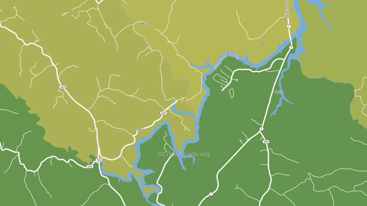 Ibex, KY Map of Theft Rates