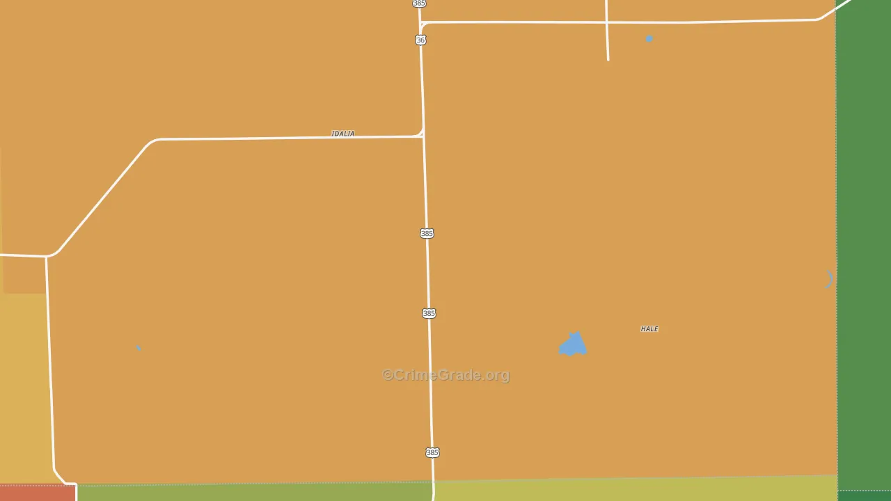 Idalia, CO Map of Theft Rates