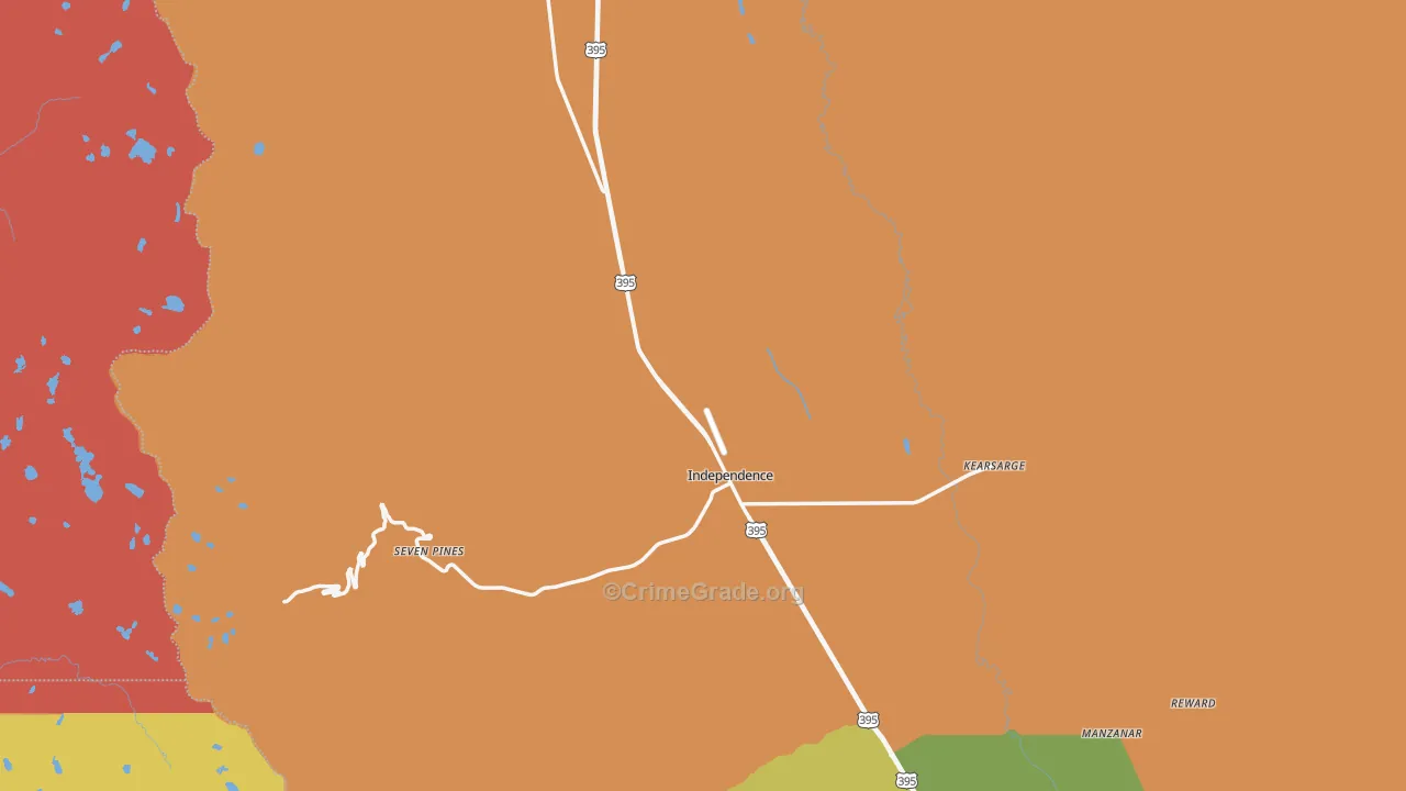 Independence, CA Map of Theft Rates