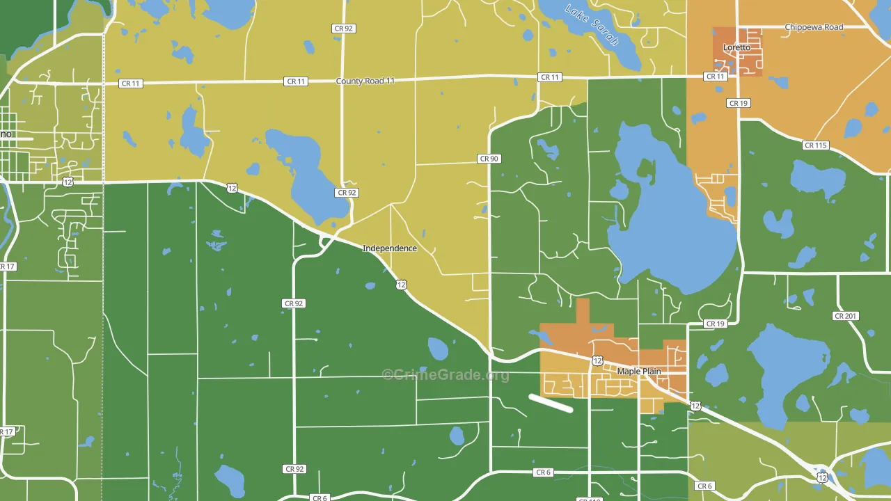 Independence, MN Map of Theft Rates