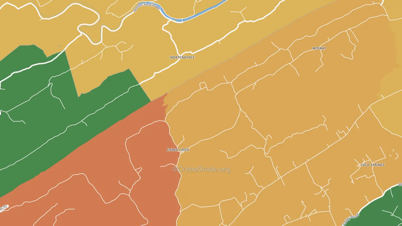 Independence, TN Map of Theft Rates
