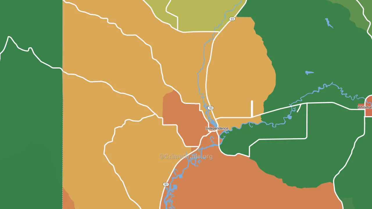 Independence, WI Map of Theft Rates