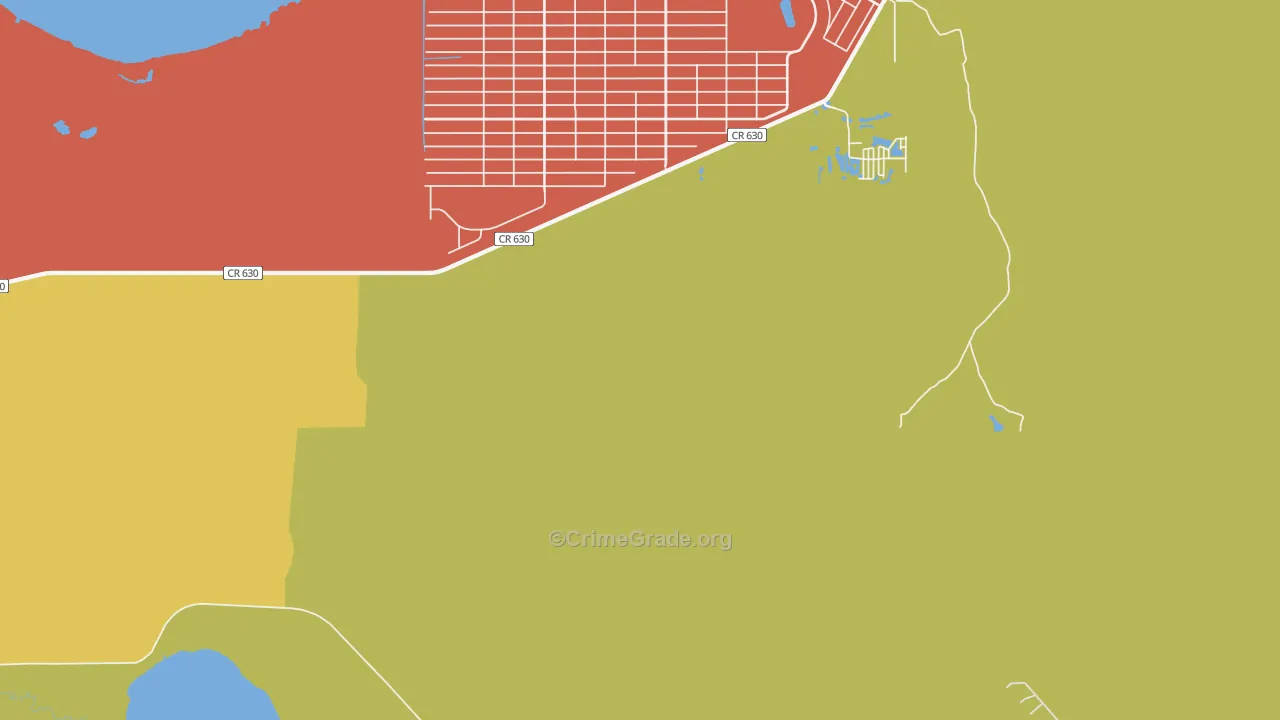 Indian Lake Estates, FL Map of Theft Rates