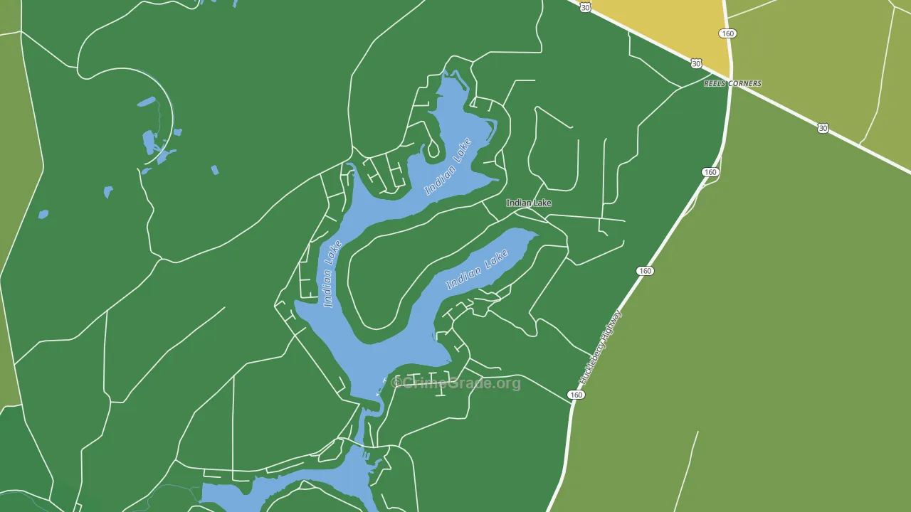Indian Lake, PA Map of Theft Rates