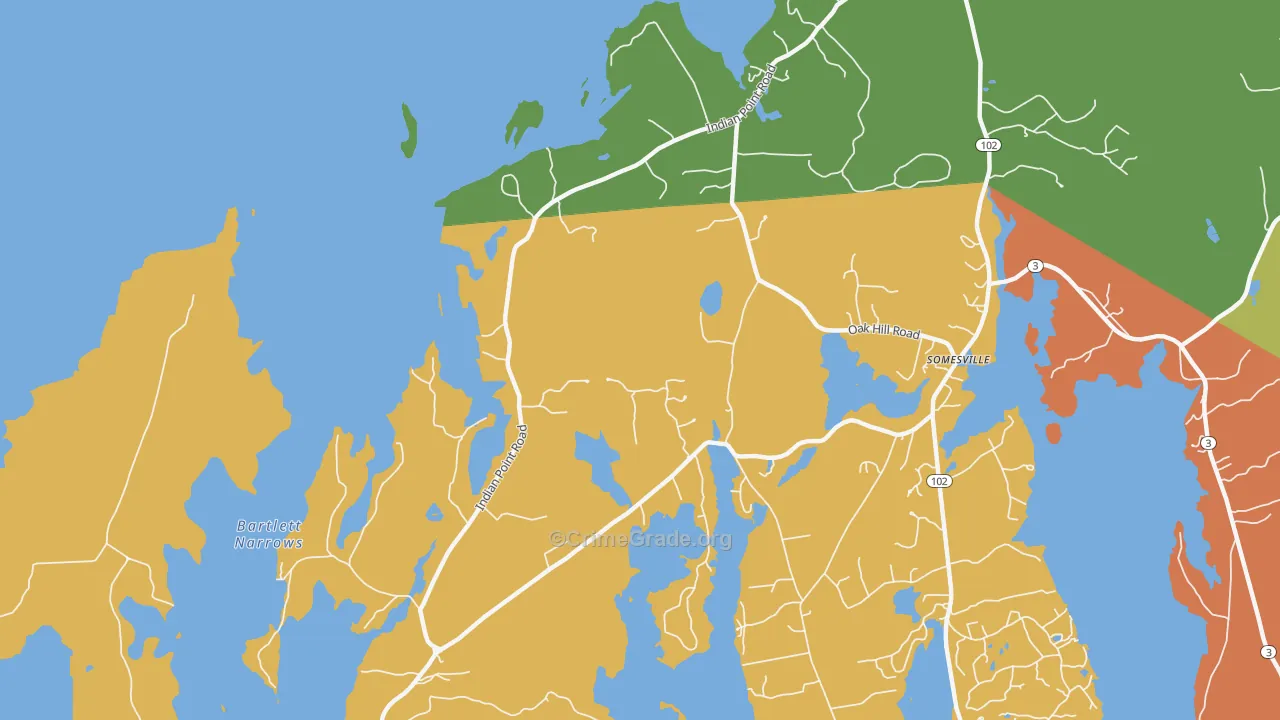 Indian Point, ME Map of Theft Rates