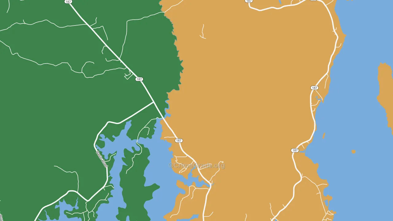Indian River, ME Map of Theft Rates