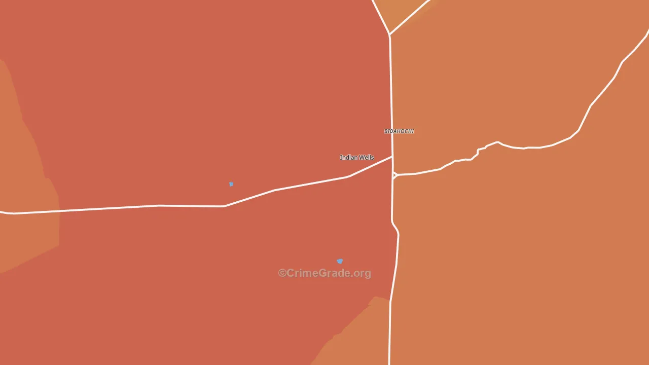 Indian Wells, AZ Map of Theft Rates
