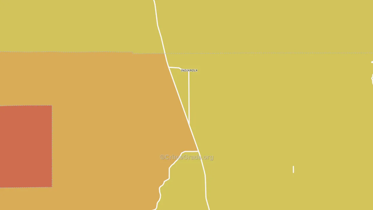 Indianola, UT Map of Theft Rates