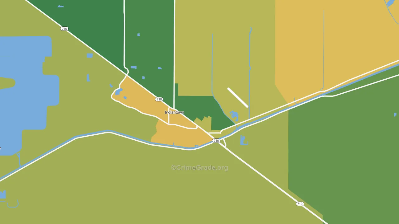 Indiantown, FL Map of Theft Rates