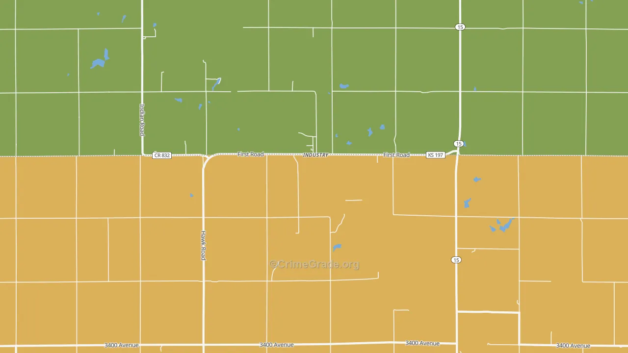 Industry, KS Map of Theft Rates