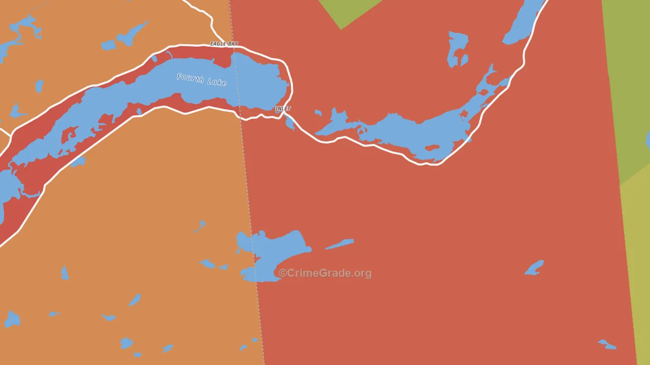 Inlet, NY Map of Theft Rates