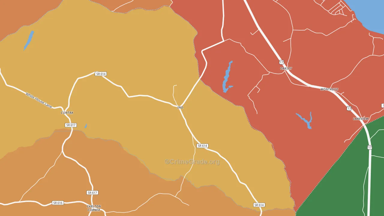 Ino, VA Map of Theft Rates