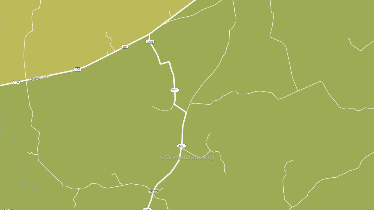 Insco, KY Map of Theft Rates