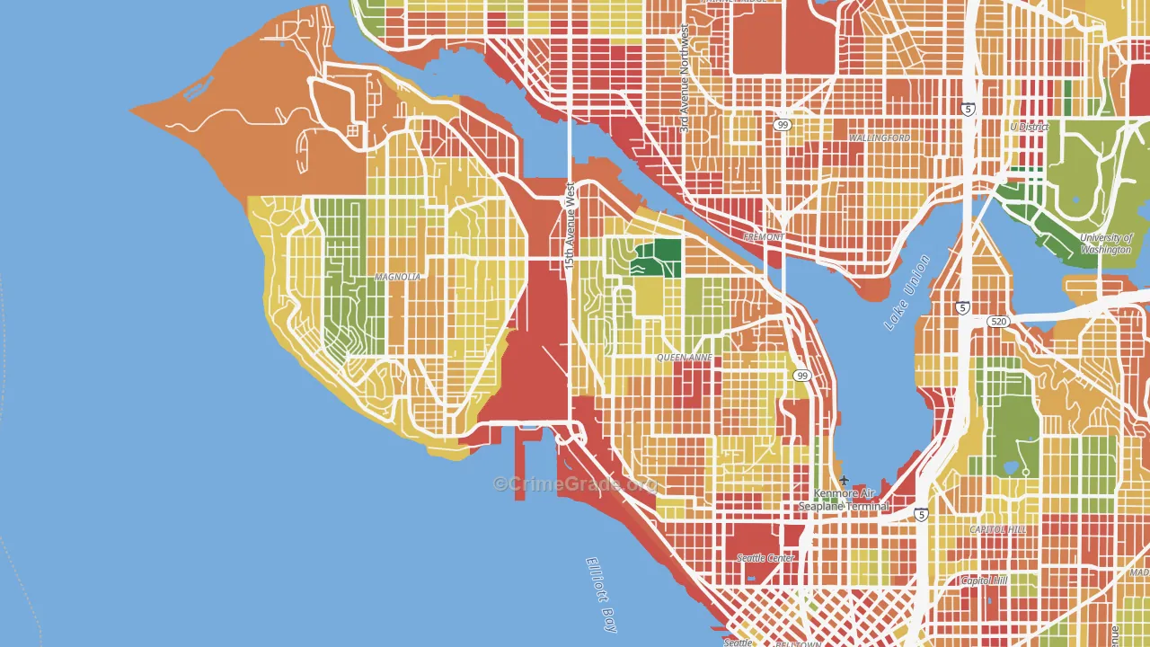 Interbay, Seattle, WA Map of Theft Rates