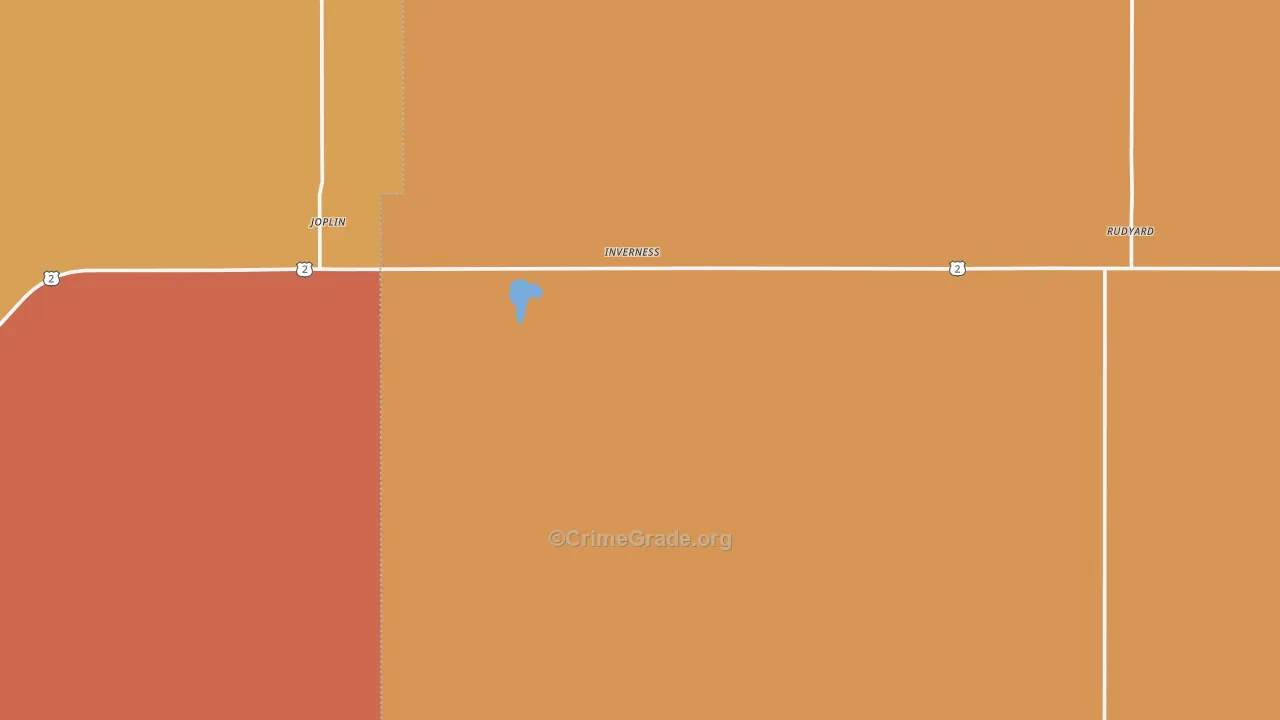 Inverness, MT Map of Theft Rates