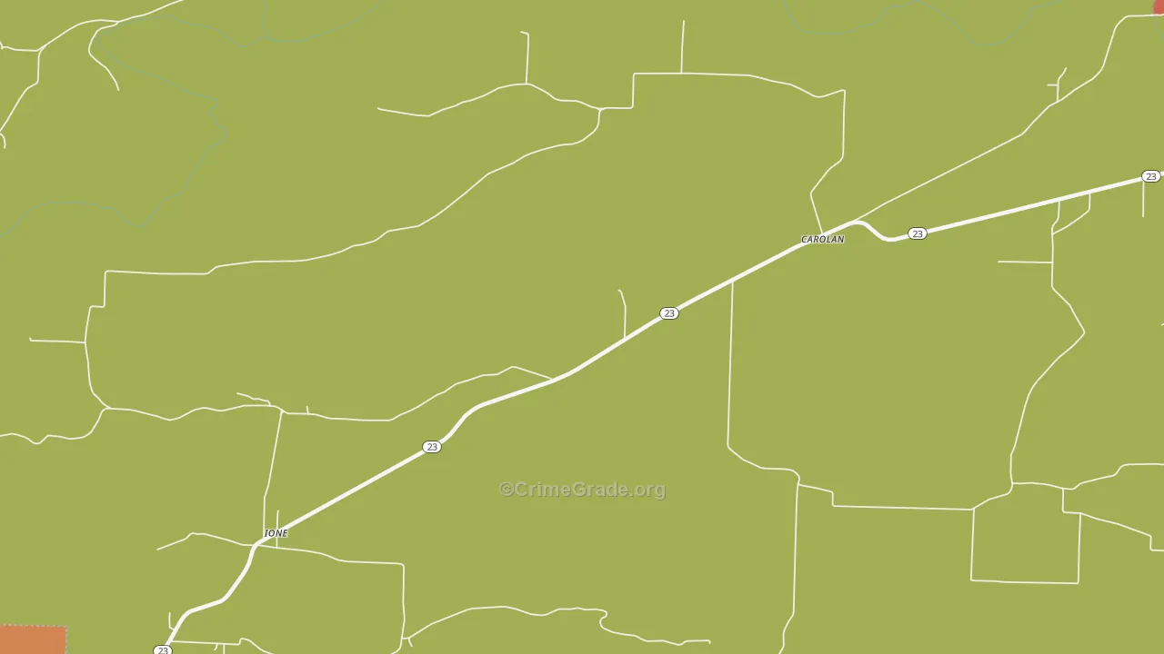 Ione, AR Map of Theft Rates