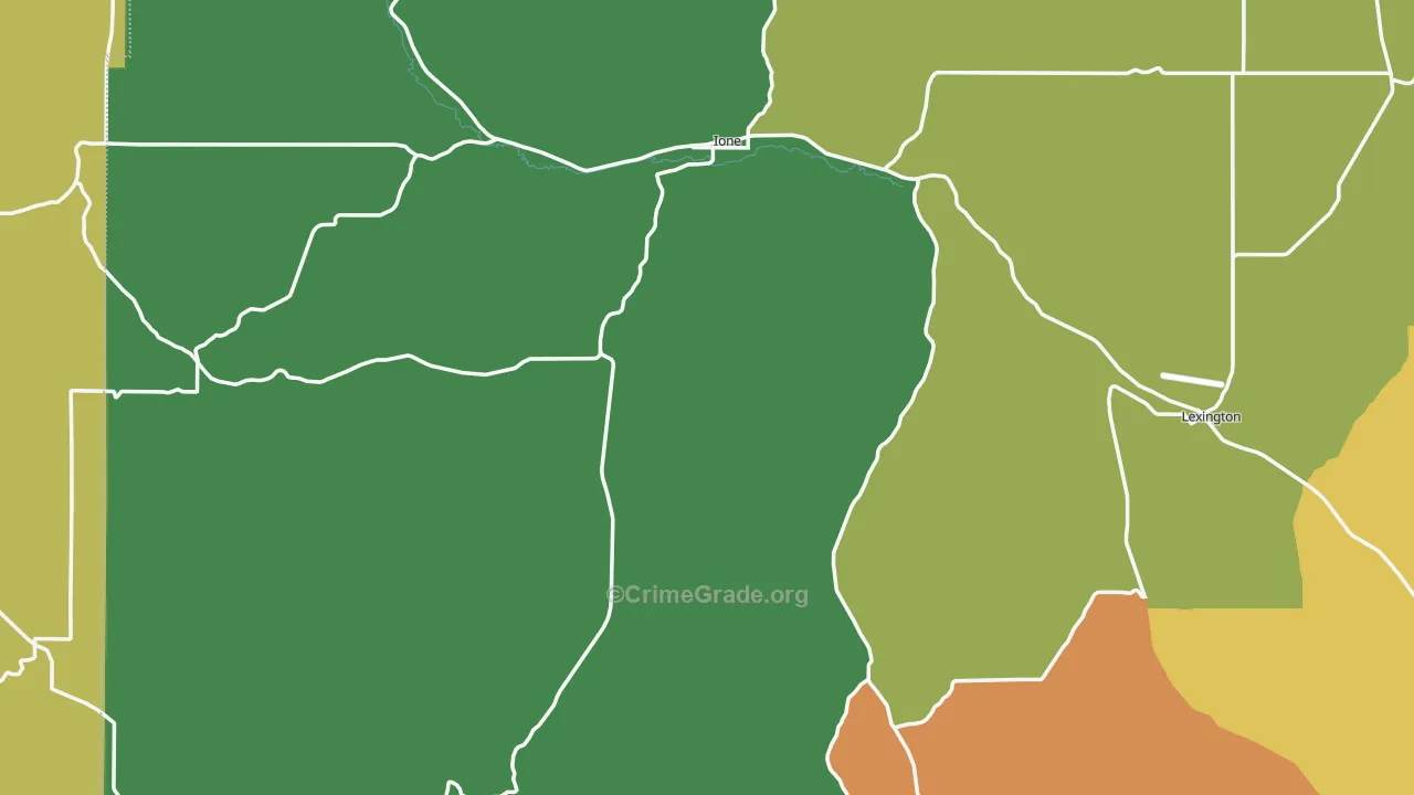 Ione, OR Map of Theft Rates