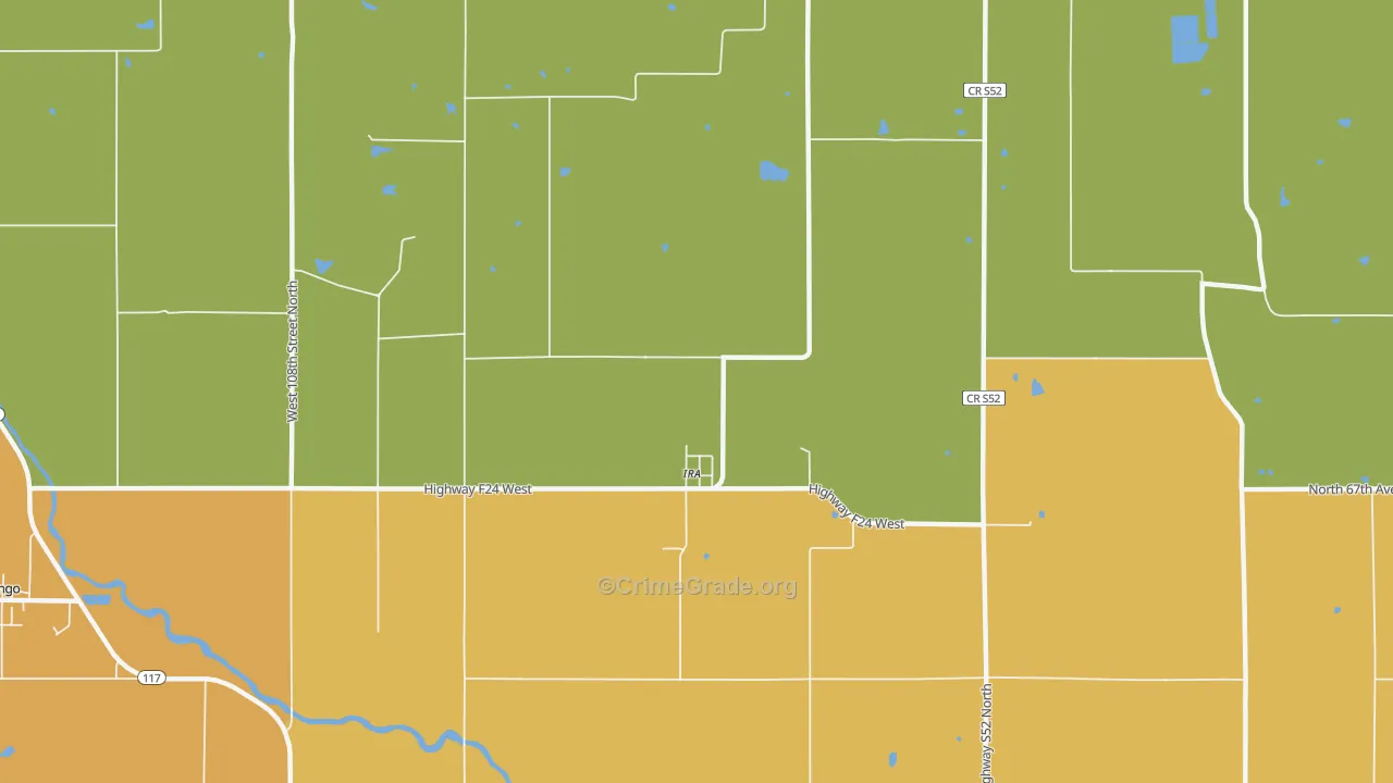 Ira, IA Map of Theft Rates