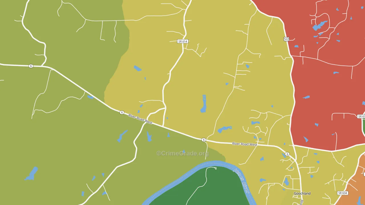 Irwin, VA Map of Theft Rates