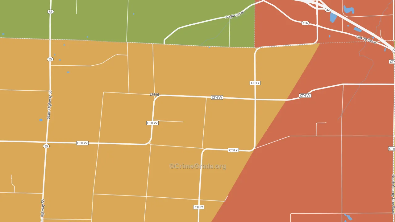 Isaar, WI Map of Theft Rates