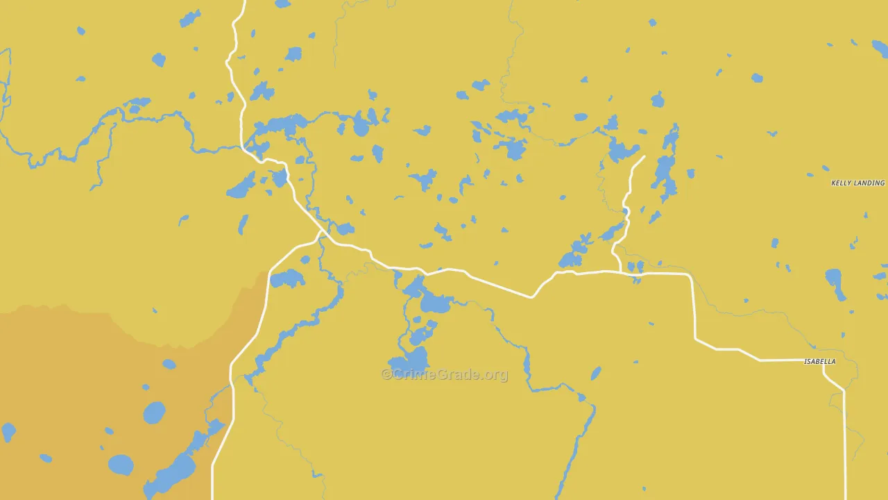 Isabella, MN Map of Theft Rates