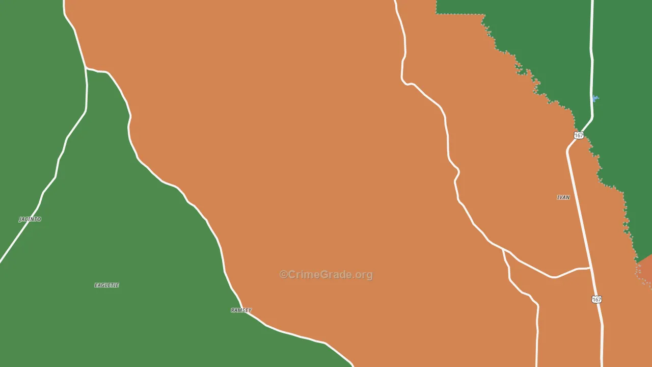 Ivan, AR Map of Theft Rates
