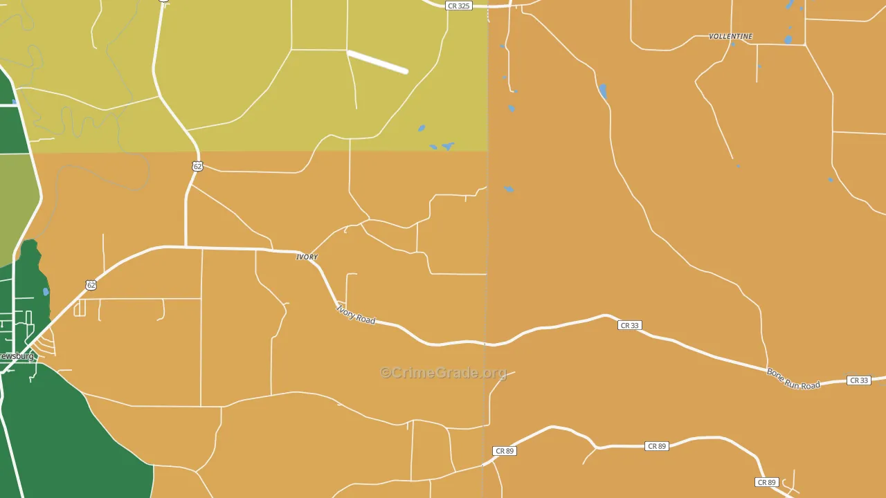 Ivory, NY Map of Theft Rates