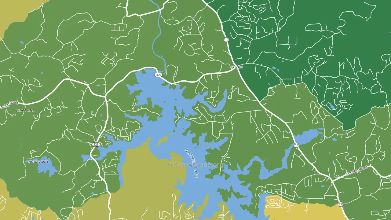 Ivy Log, GA Map of Theft Rates